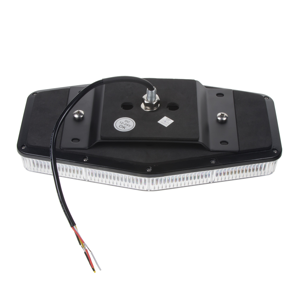 Rampa oranžová, 48LEDx1W, pevná montáž, držák, 12-24V, 279mm, ECE R65