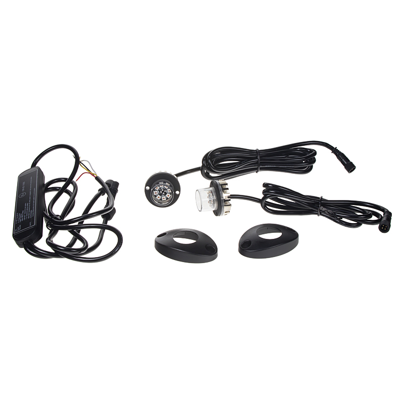 LED stroboskop červený 8x3W, 12-24V