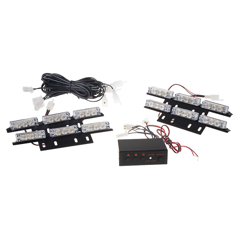 PREDATOR LED do mřížky, 12V, modro-červený