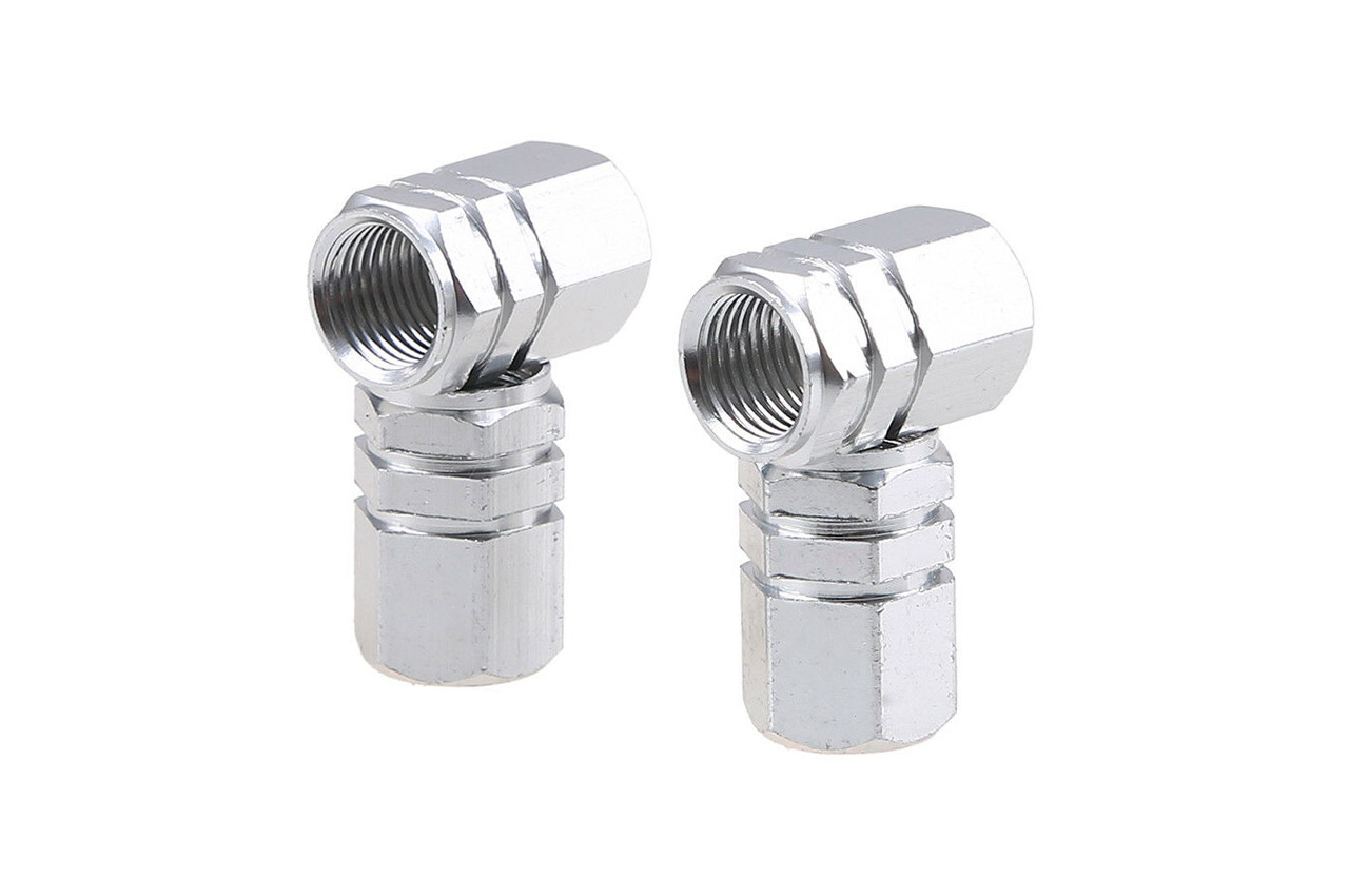 Sportovní hliníkové čepičky na ventilky stříbrné 4 ks