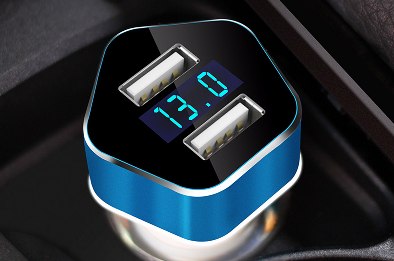Nabíječka do auta 2xUSB + TEST 