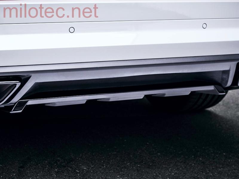 Difuzor zadního nárazníku - černý lesklý "klavírlak", Kodiaq RS