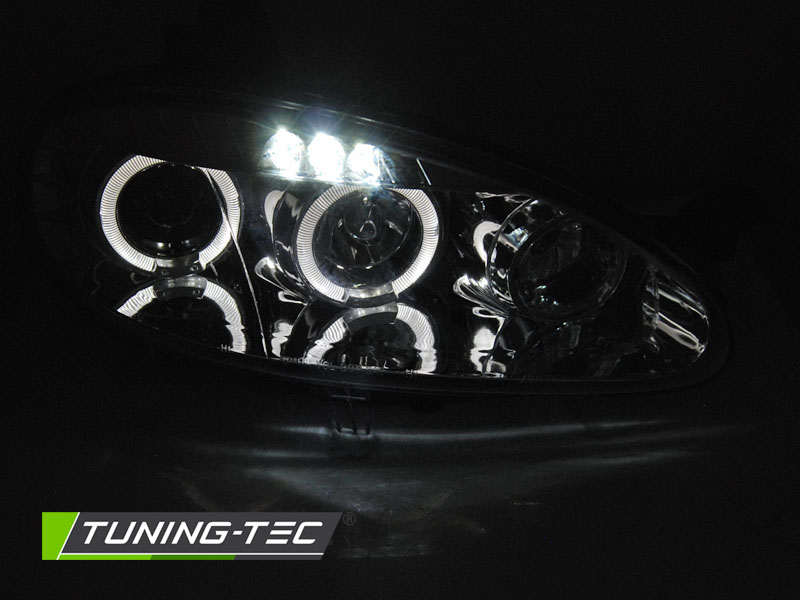 PŘEDNÍ SVĚTLOMETY, SVĚTLA, LAMPY MAZDA MX5, 2001-2005, ANGEL EYES CHROM