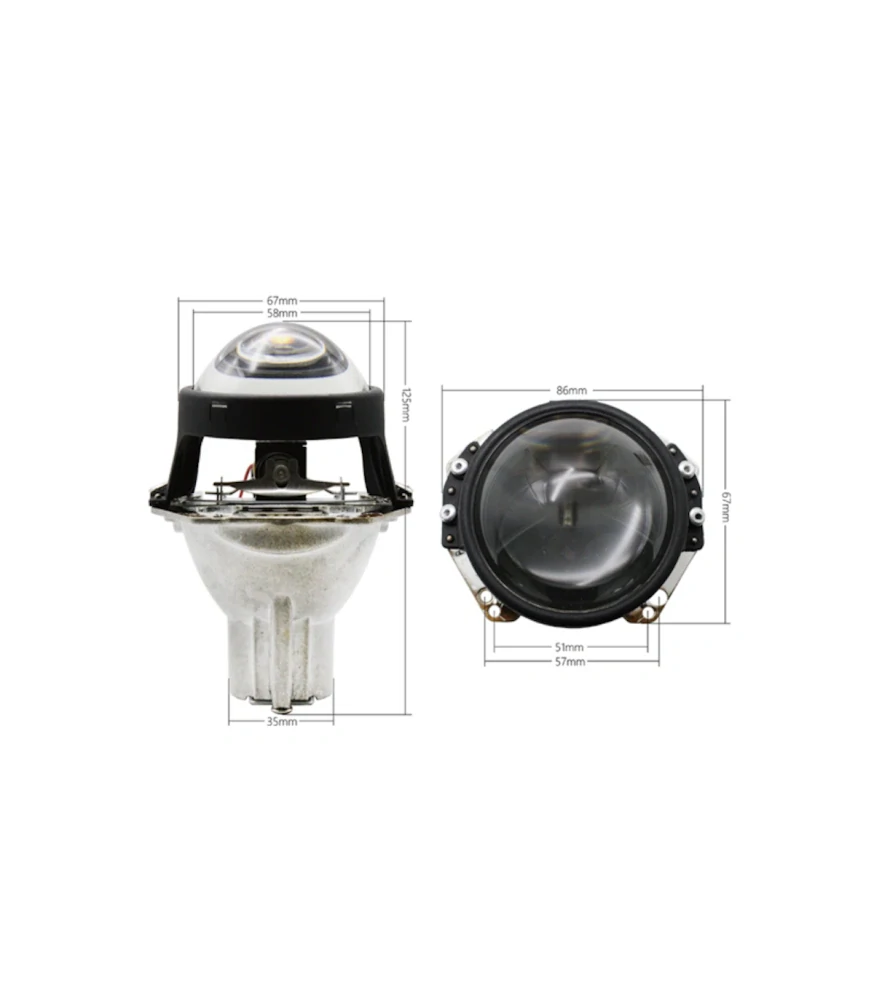 Bi-xenonové projektory 2,5" WST Pro (pro výbojky D2S, D4S, D2H) – Sada 2 ks