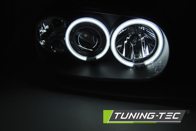 Přední světla VW Golf IV 98-03 ANGEL EYES CCFL černá