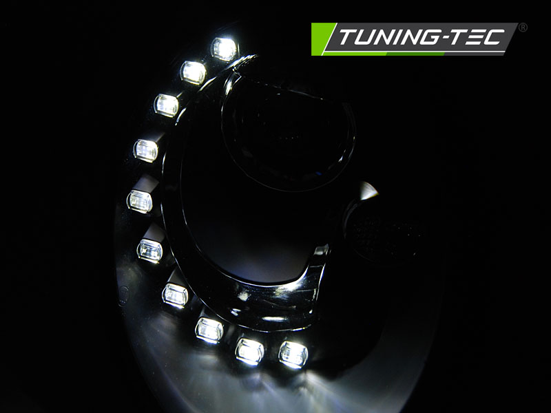 PŘEDNÍ SVĚTLOMETY, SVĚTLA, LAMPY VW NEW BEETLE 2006-2012, LED, ČERNÉ