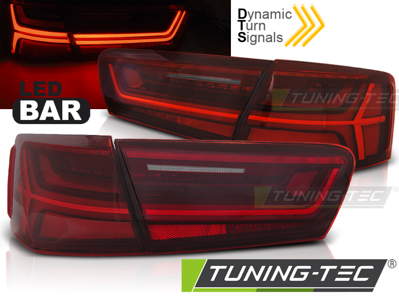 Zadní světla Audi A6 C7 2011-2014, limousine, červená LED BAR s dynamickým led blinkrem