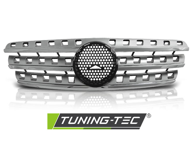 Přední maska Mercedes ML W163 1998-2005 AMG look chrom, silver