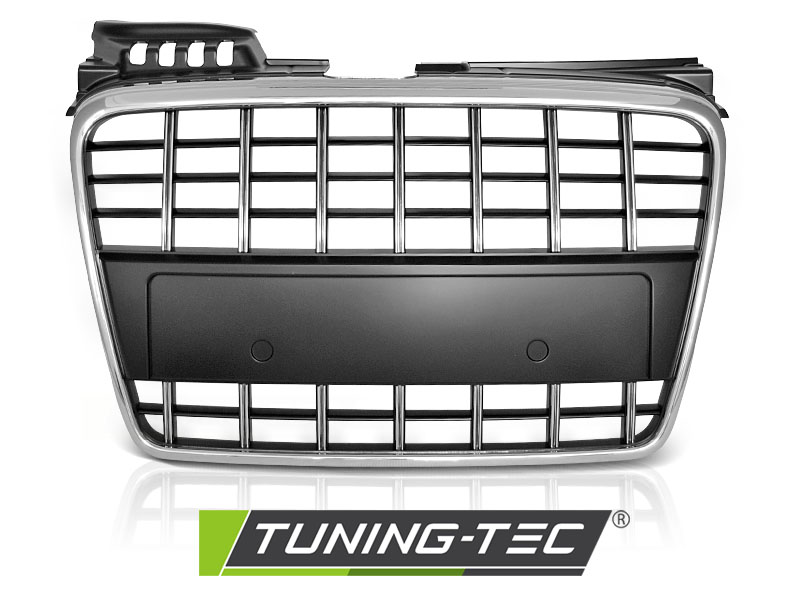 PŘEDNÍ MASKA AUDI A4 2004-2008, S8 LOOK, CHROM BLACK