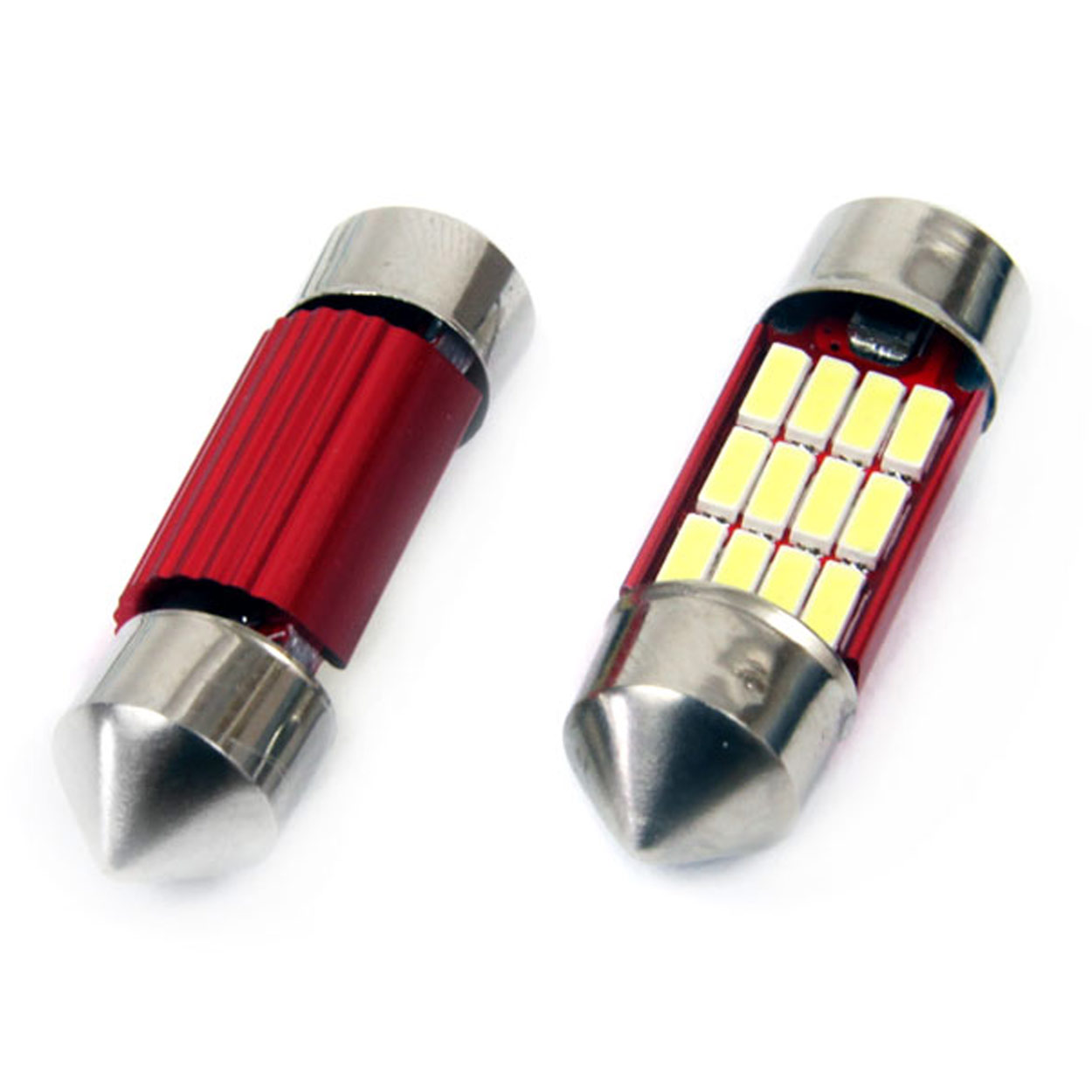 LED žárovky SUFIT CAN-BUS s chladičem 12 - délka 31 mm - bílé (2 ks)