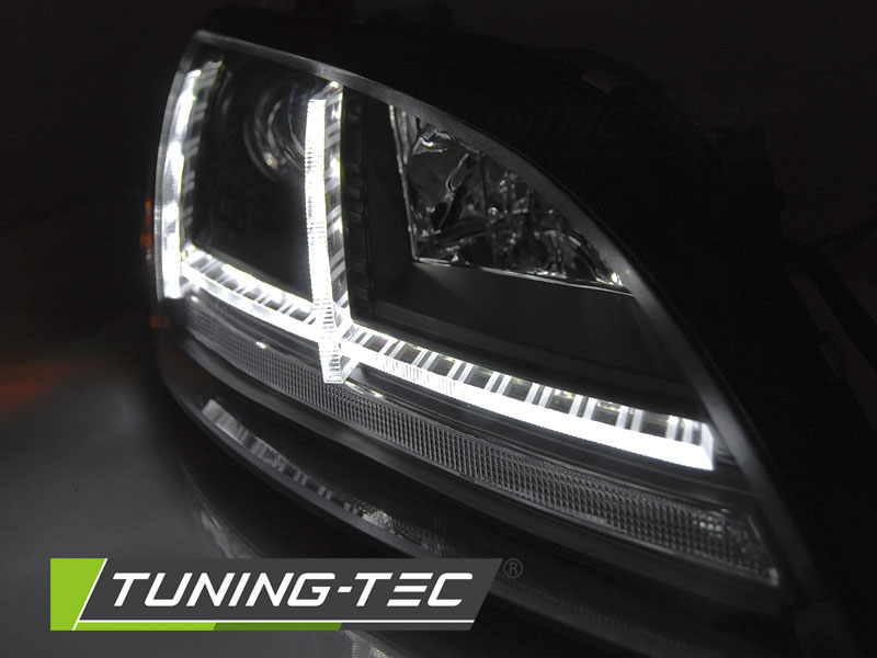 PŘEDNÍ SVĚTLA AUDI TT, 2006-2010, S LED DYNAMICKÝM BLINKREM, XENON, ČERNÉ