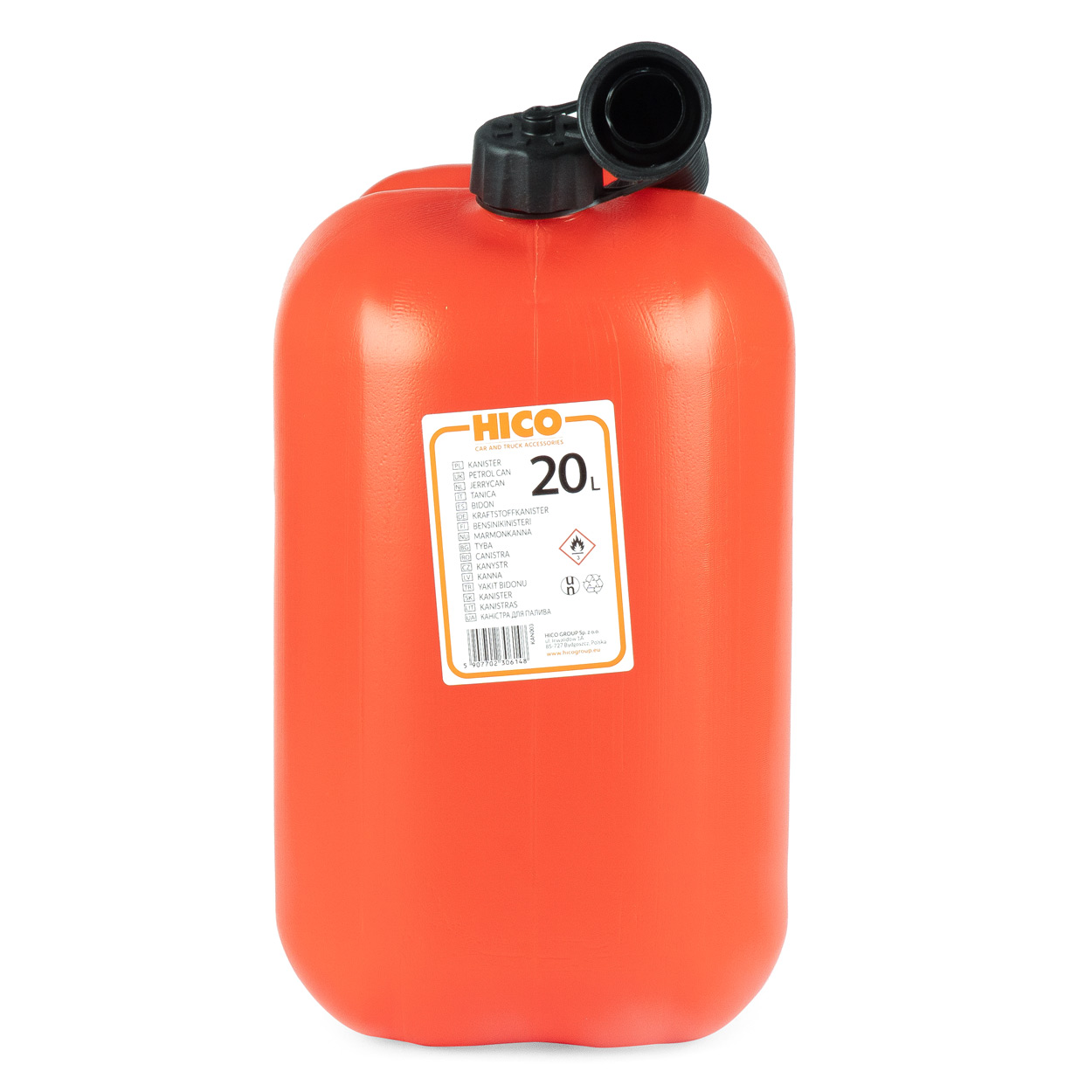 Plastový kanystr 20 litrů, pro pohonné hmoty