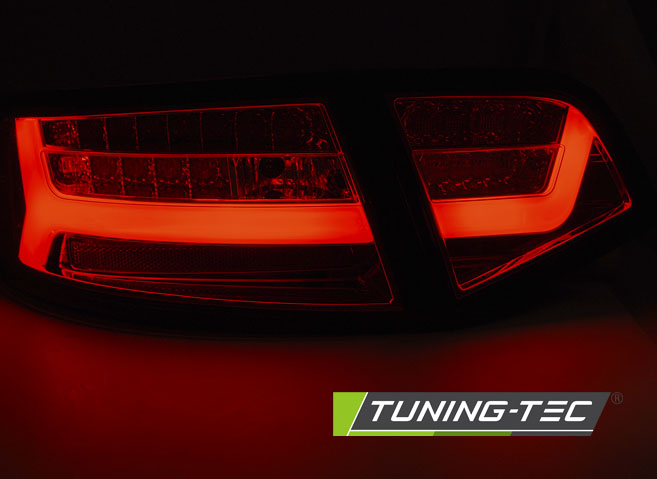 ZADNÍ SVĚTLA AUDI A6, 2001-2011, červené, led bar