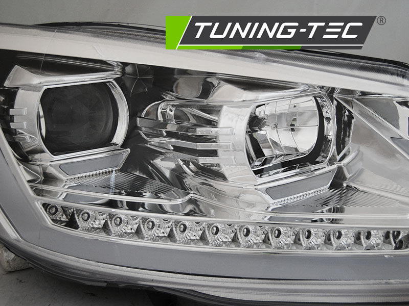 PŘEDNÍ SVĚTLOMETY, SVĚTLA, LAMPY VW TOURAN 2010-2015, TUBE, DRL, SEQ, CHROM