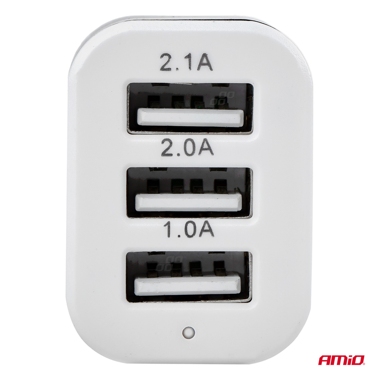 Autonabíječka mobilního telefonu s 3xUSB bílá PCH-03