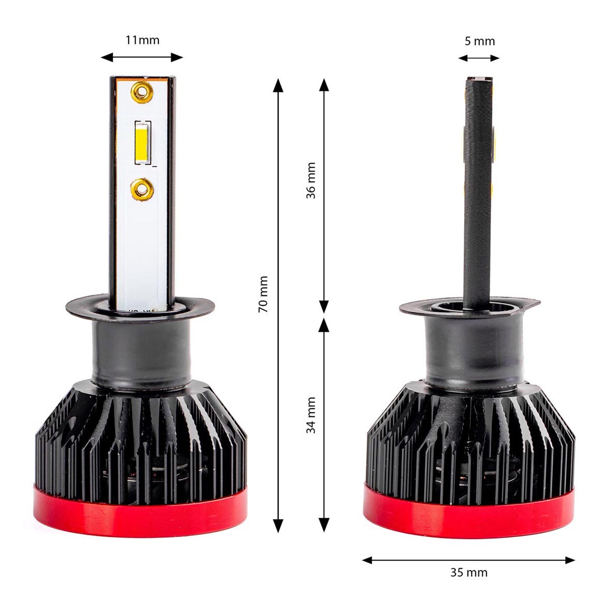SMD LED Headlight žárovky H1 6000 K / 3100 LM - BF series - Amio