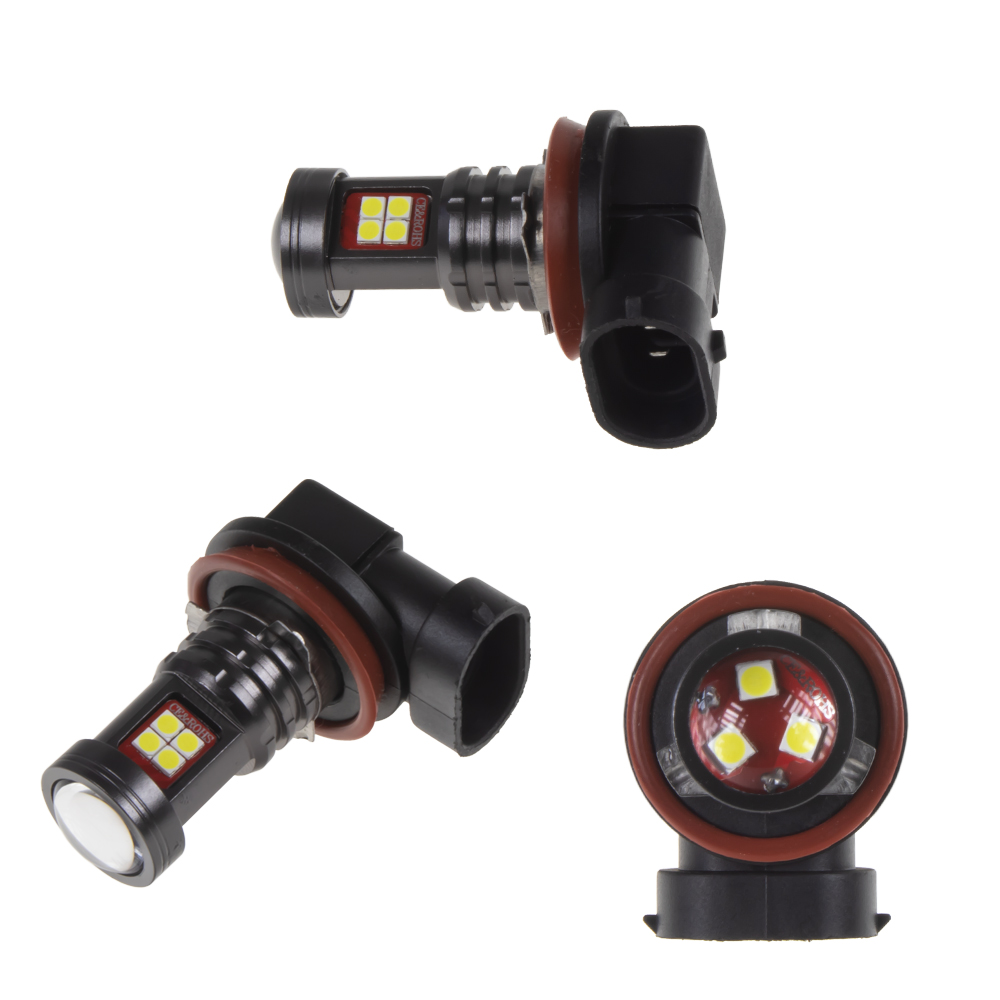 Turbo LED H8 bílá 10-50V, 15LED/2835SMD