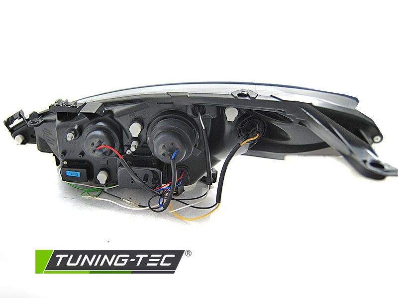 PŘEDNÍ SVĚTLA, SVĚTLOMETY PEUGEOT 207, 2006-2012, LED S MOTORKEM, BLACK