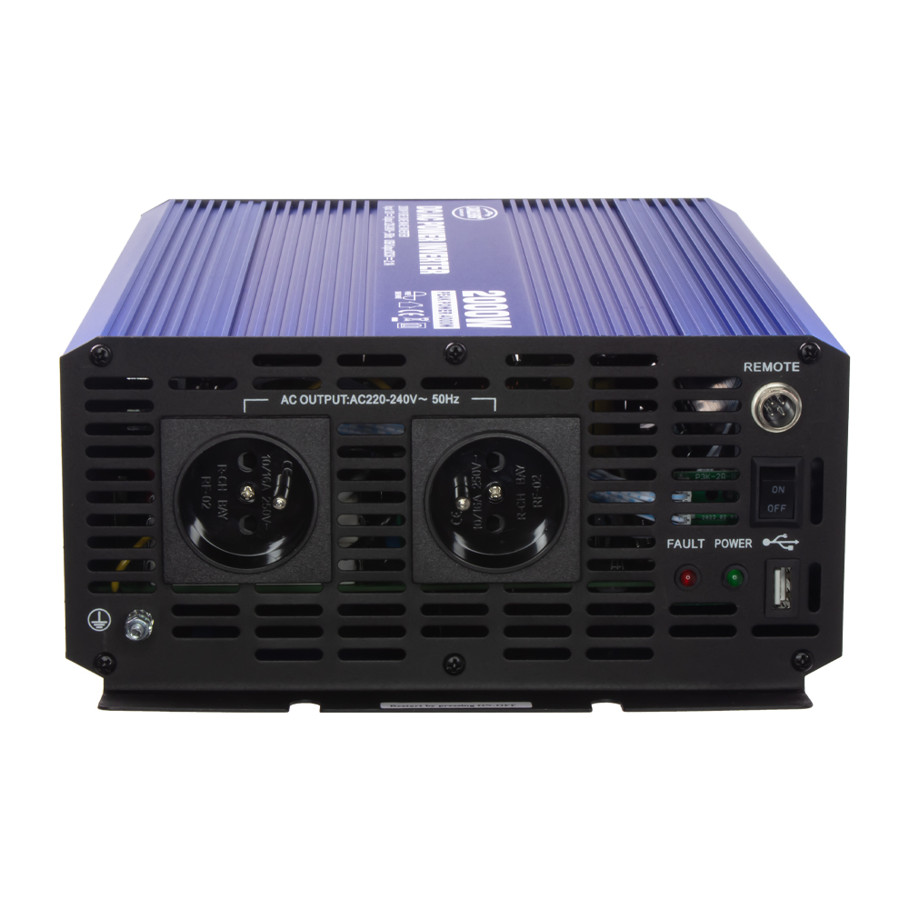 Sinusový měnič napětí z 12/230V + USB, 2000W