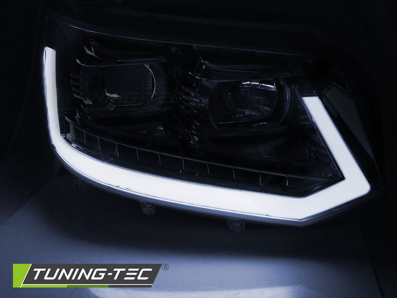 PŘEDNÍ SVĚTLA VW T5, 2010-2015, ČERNÁ S LED DYNAMICKÝM BLINKREM