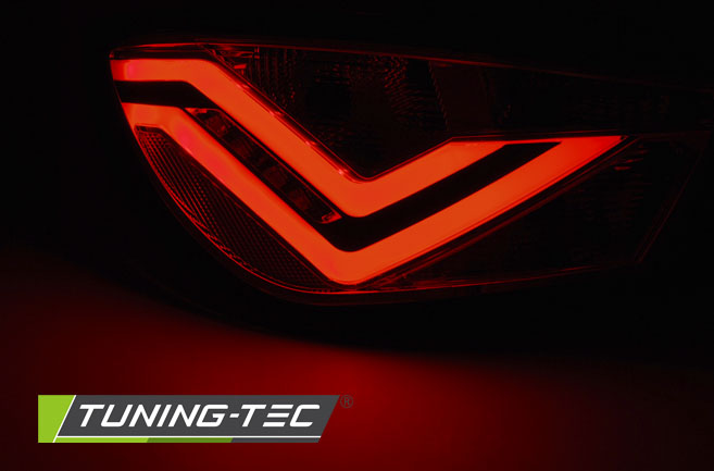 ZADNÍ SVĚTLA SEAT IBIZA 2008-2012, HATCHBACK, 3DVEŘ. LED BAR ČERVENÉ, KOUŘOVÉ