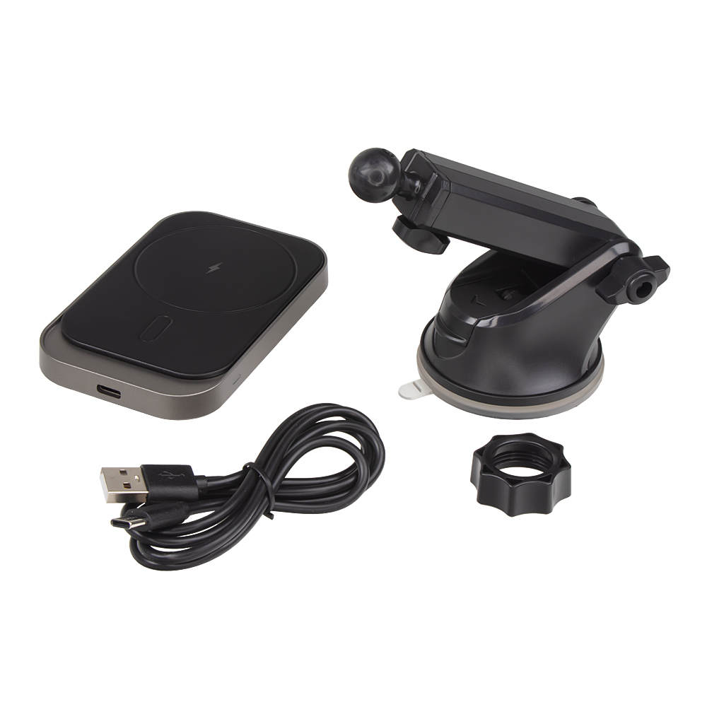 Univerzální QI držák pro telefony magnetický s přísavkou (MagSafe compatible)