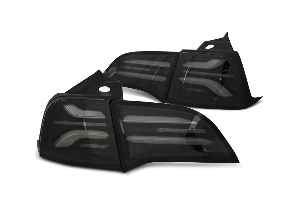 Zadní světla Tesla Model 3 17- černá/kouřová LED BAR