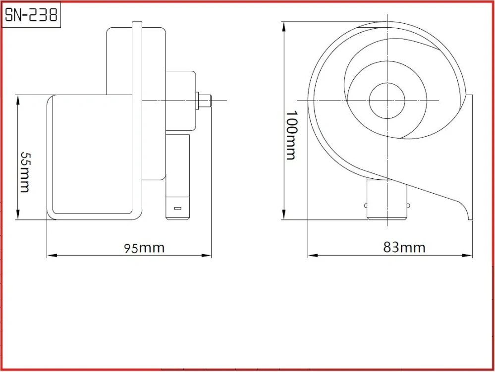 Šnekové klaksony 12V černé