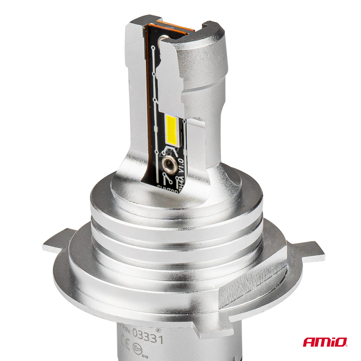 LED žárovky H4 AMIO LED H-mini, bílé 6500K | 2600 LM, 2 ks
