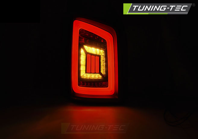 Zadní světla VW T5 03-09 / 10-15 zad.výklopné dveře - kouřové/černé/červené LED BAR