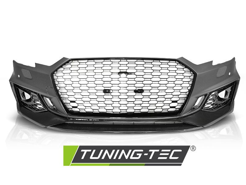 PŘEDNÍ NÁRAZNÍK SPORT, AUDI A4 B9, 2015-2019, PDC, ČERNÝ LESK
