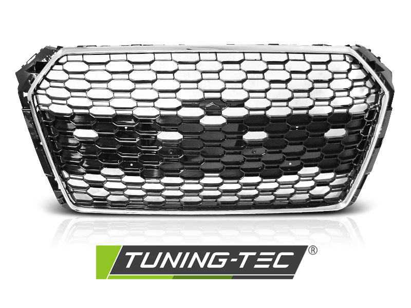 Přední maska Audi A4 B9 15-19 chrom/černá RS4 STYLE PDC