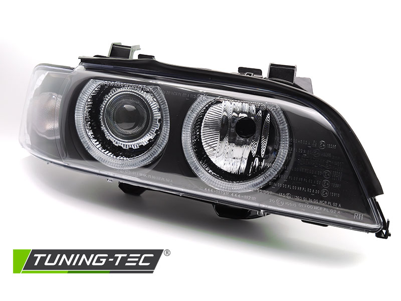 Přední světla angel eyes BMW E39 D2S xenon 00-03 černá