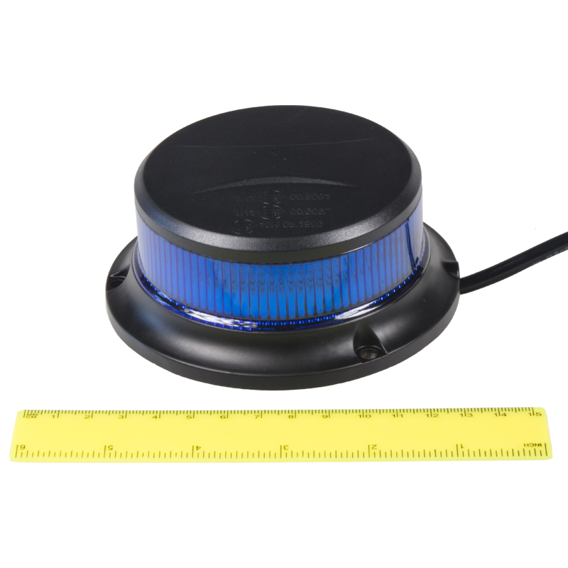 PROFI LED maják, 12-24V, 18x1W modrý, pevná montáž, ECE R65 R10