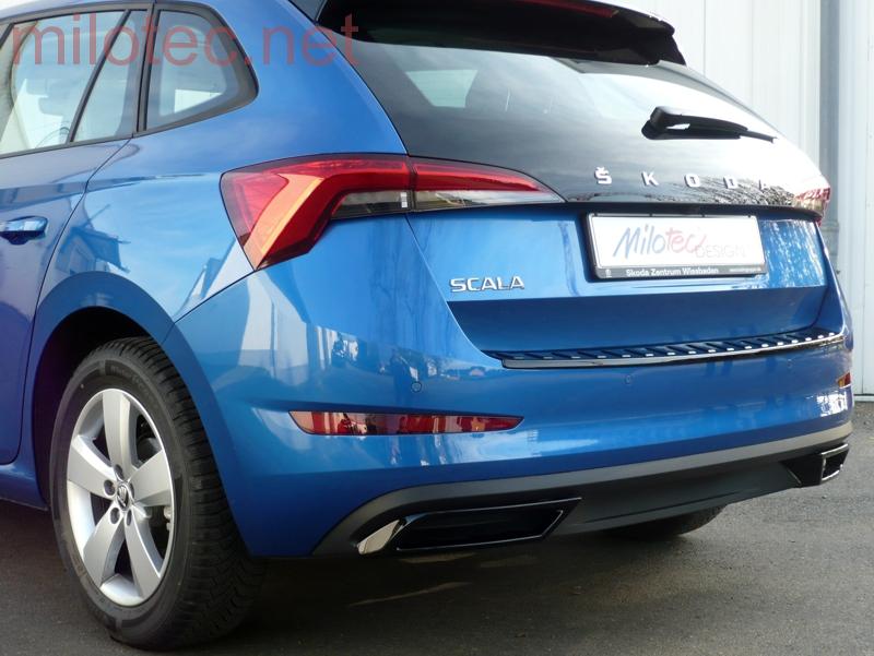 Dummy - koncovky výfuku, ABS - černý lesklý "klavírlak", Scala