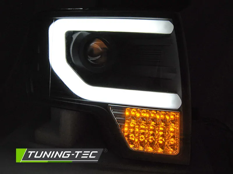 Přední světla Ford F-150 MK12 08-14 TUBE LIGHT - černá