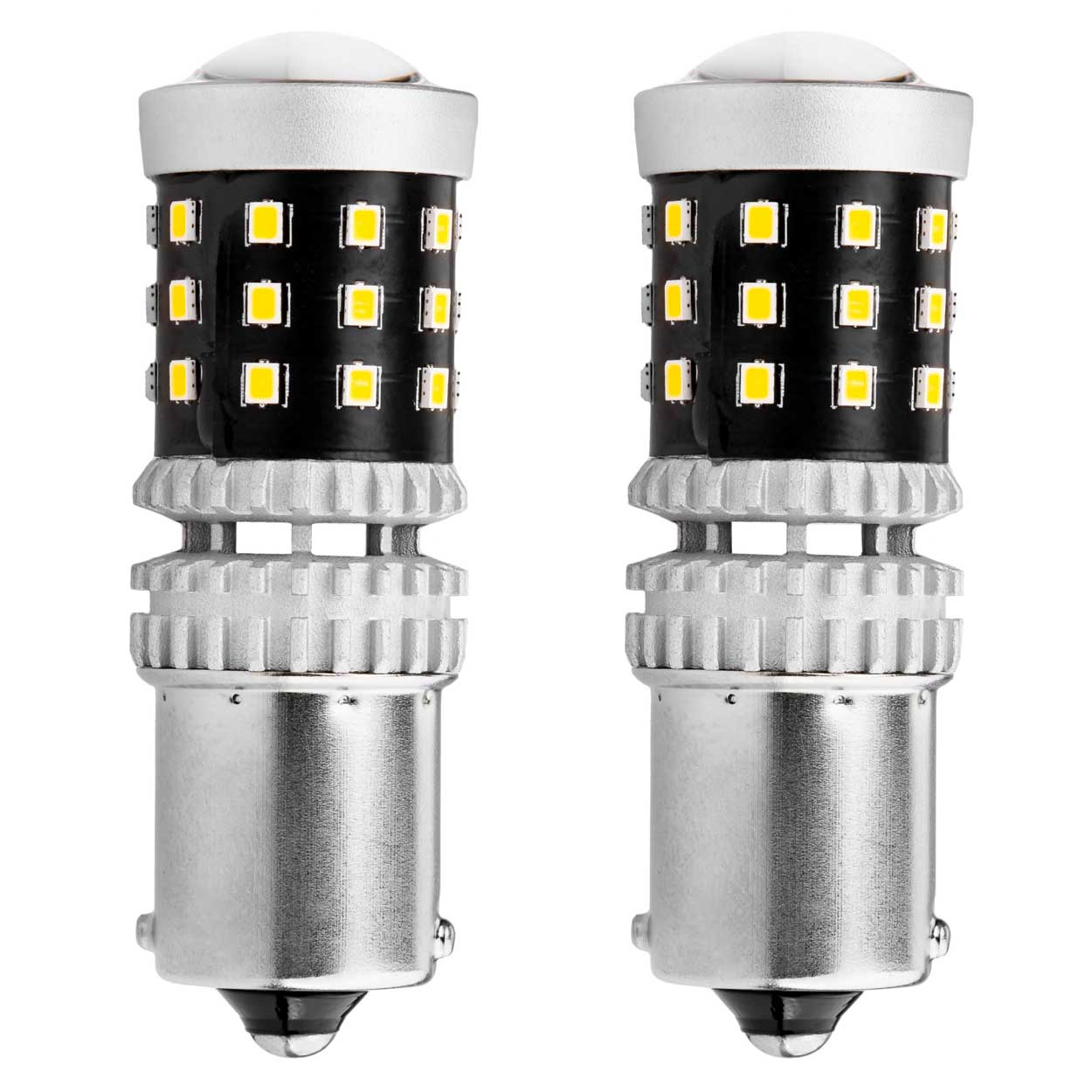 LED žárovky BA15S, 39 SMD CAN-BUS bílé, 2 ks - AMIO