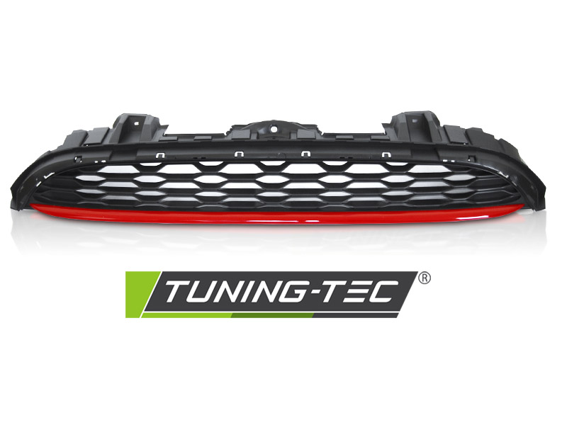 PŘEDNÍ MASKA MINI COOPER F55/F56/F57, 2014-2021, SPORT STYLE, ČERNÁ-ČERVENÁ