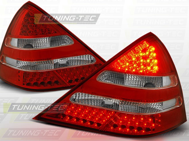 ZADNÍ SVĚTLA, LAMPY LED MERCEDES R170 SLK, 1996-2004, ČIRÉ, ČERVENÉ