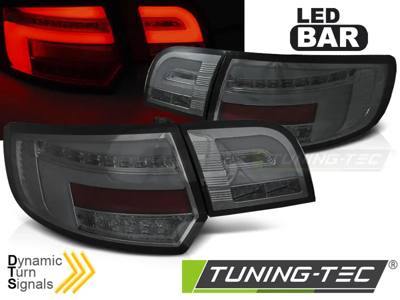 ZADNÍ LED SVĚTLA, SVĚTLOMETY, LAMPY AUDI A3 8P 5D, 2008-2012, LED BAR, SEQ