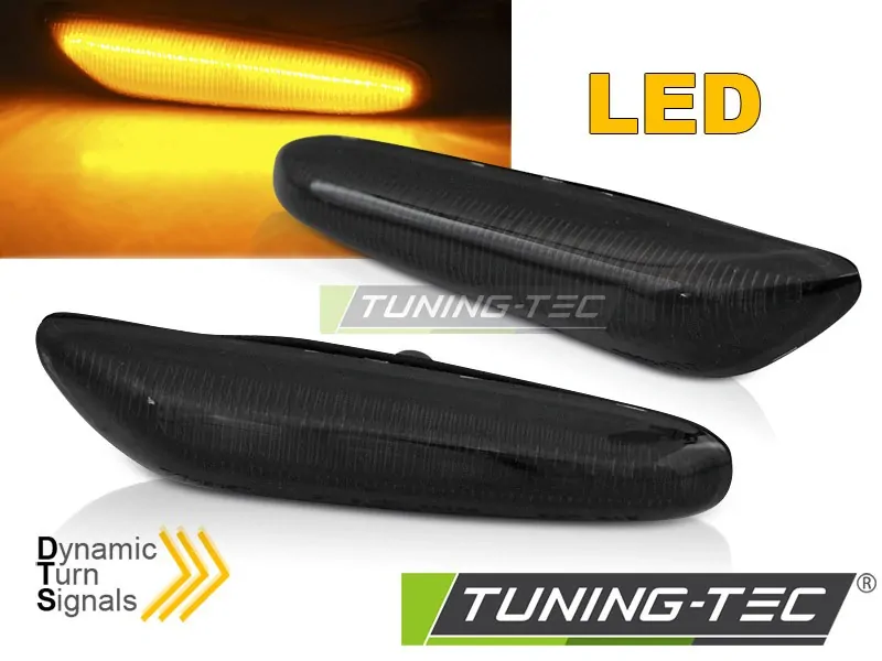 BOČNÍ LED DYNAMICKÉ BLINKRY BMW E46, E60, E87, E90, SEQ, ČERNÉ