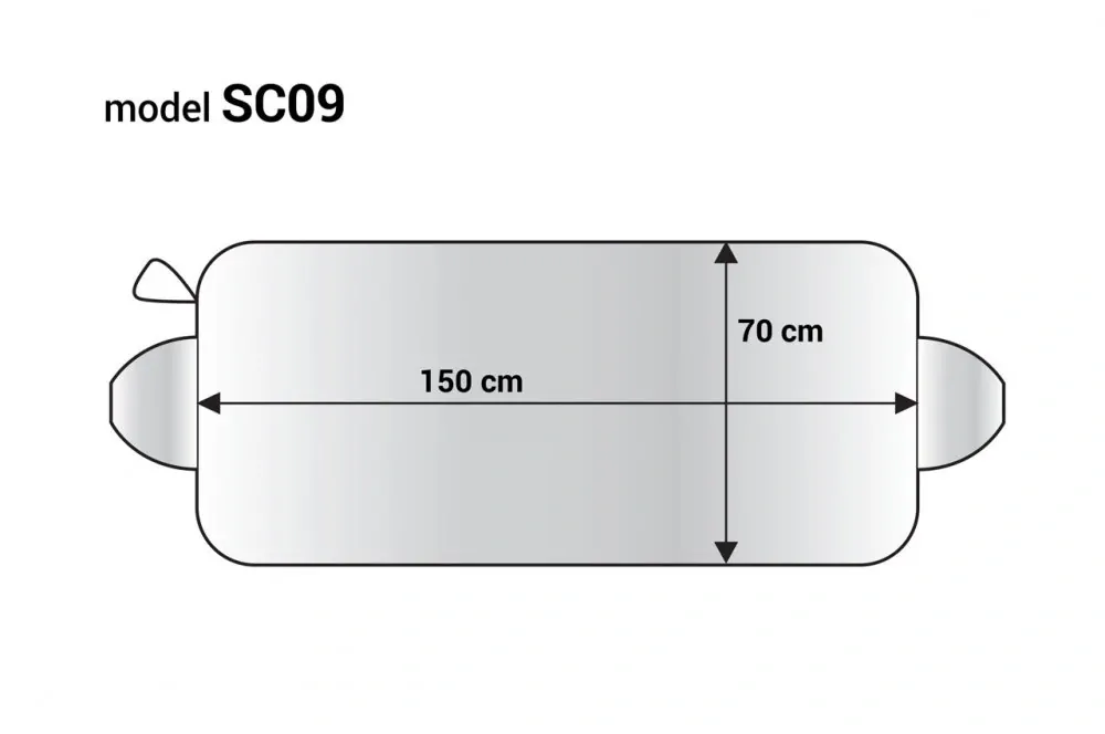 ALU clona na čelní sklo auta proti námraze a slunci
