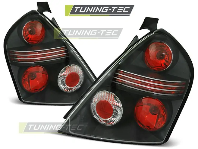ZADNÍ SVĚTLA, LAMPY FIAT STILO, 2001-2007, 3DVEŘ., ČIRÉ, ČERNÉ BLACK
