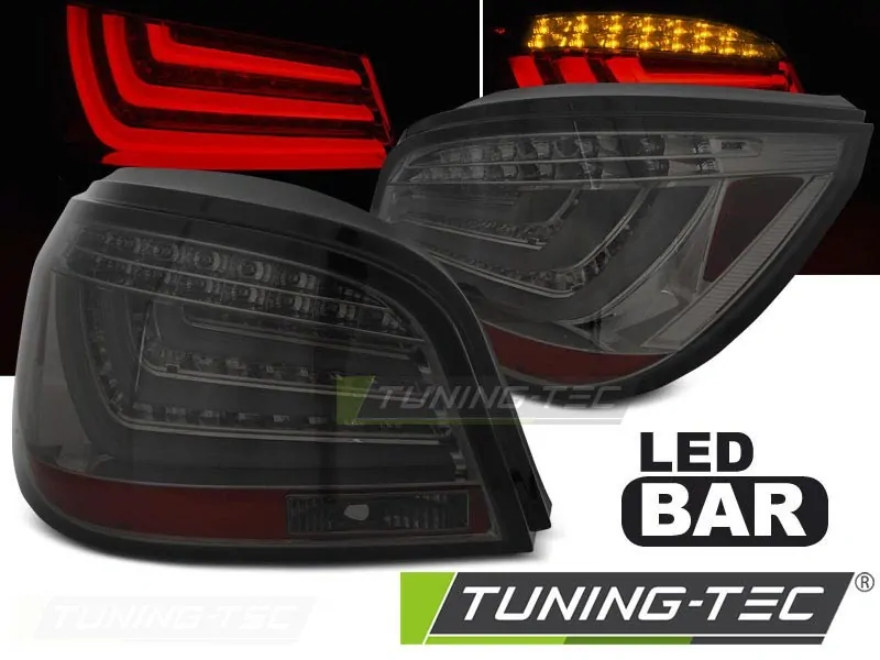 ZADNÍ SVĚTLA BMW E60, LED BAR, 2003-2007, ČERVENÉ, BÍLÉ