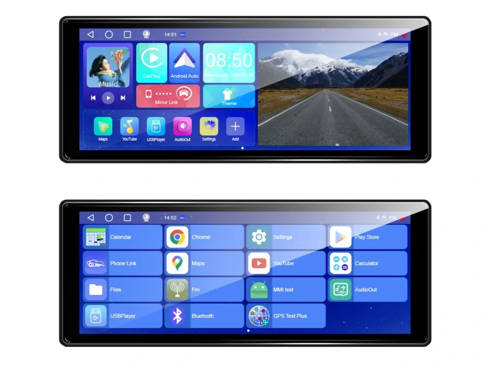 Monitor 10,26" s OS Android + Apple CarPlay, Android auto, Bluetooth, micro SD, GPS, park. kamera