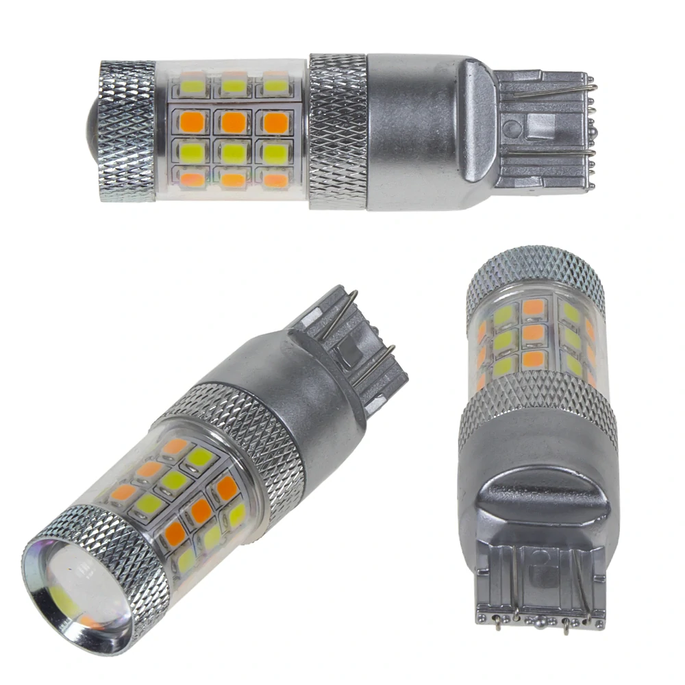 LED T20 (7443) bílá/oranžová, 12V, 42LED/2835SMD