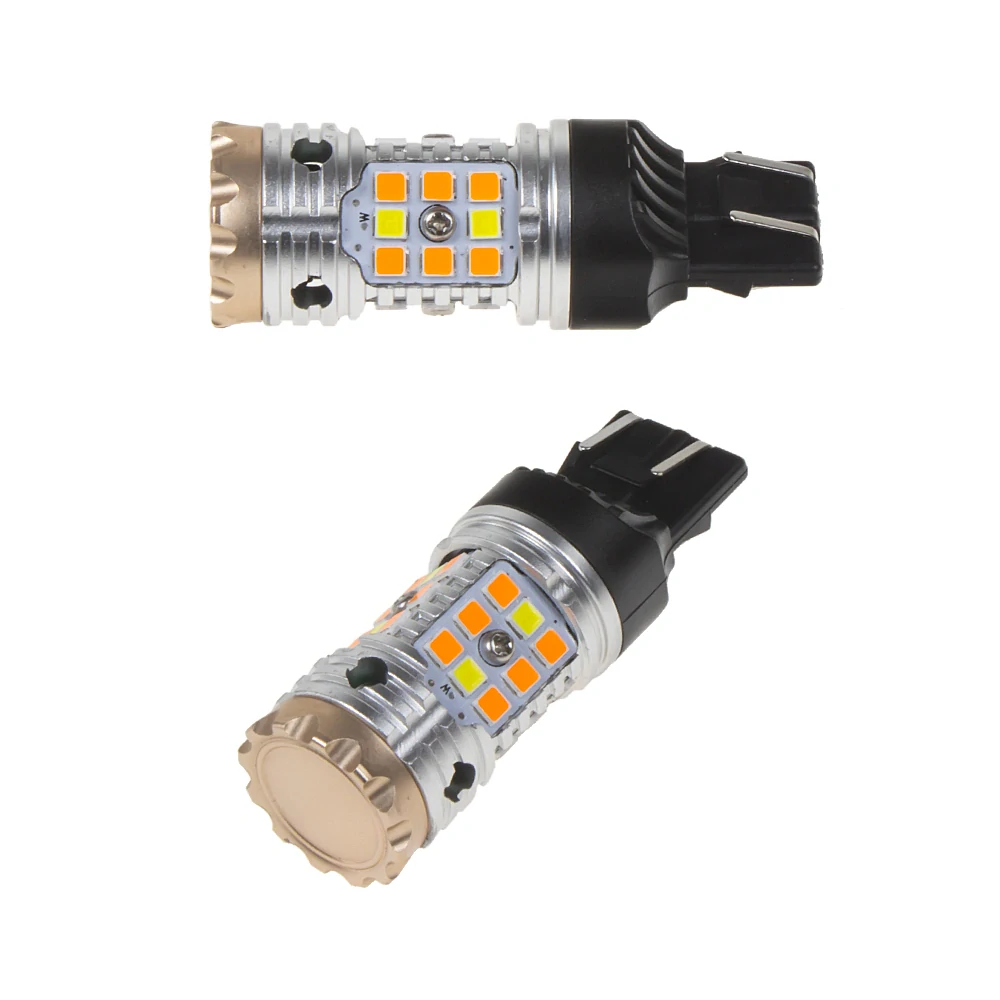 LED ŽÁROVKA T20 (7443) bílá/oranžová, CAN-Bus, 12V, 32LED/3030SMD