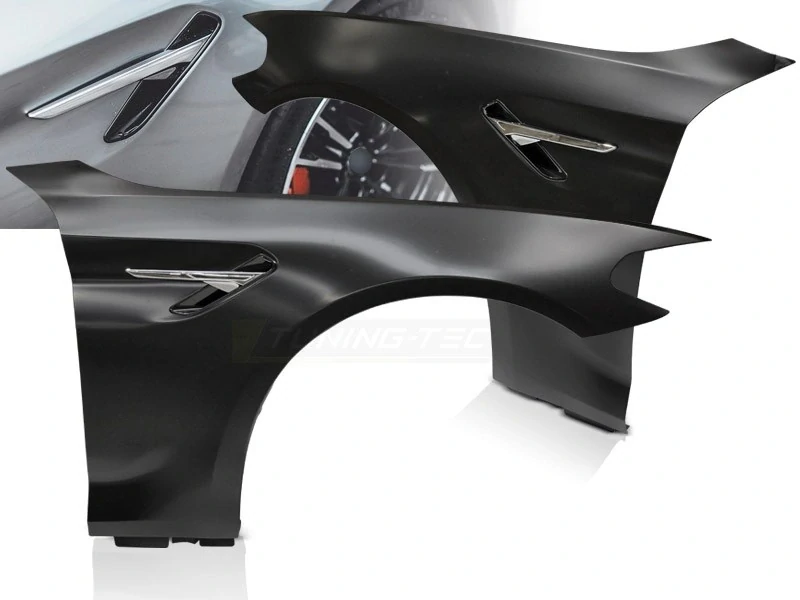 Přední blatníky BMW G30, G31, 2017-2020, SPORT STYLE s bočními chromovými přívody vzduchu, sada L+P
