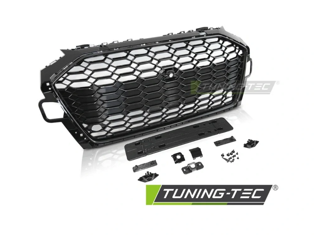 Přední maska Audi A4 B9 20- lesklá/černá PDC 