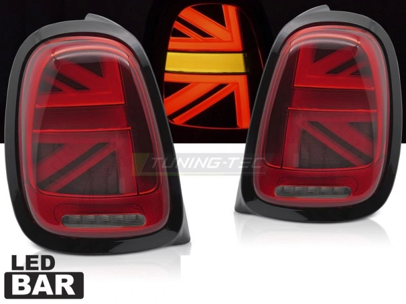 Zadní LED světla, světlomety, lampy Mini Cooper F55, F56, F57, 2014-2017, červené